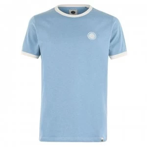 Image of Pretty Green Milford Marl T Shirt - Blue Marl