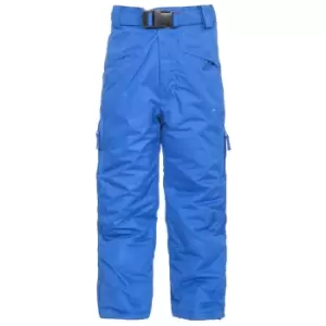 Image of Trespass Kids Unisex Marvelous Ski Pants With Detachable Braces (9/10 Years) (Blue)