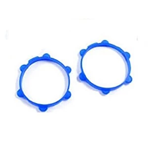Image of Fastrax 1/8Th Rubber Tyre Bands Blue (2 Per Pack)