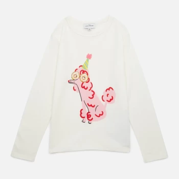 Image of The Marc Jacobs Girls Birthday Party Long Sleeve T-Shirt - Offwhite - 8 Years