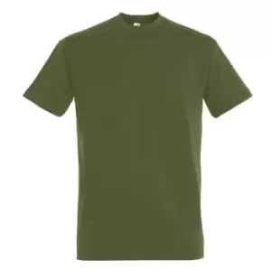 Image of SOLS Mens Imperial Heavyweight Short Sleeve T-Shirt (M) (Dark Khaki)