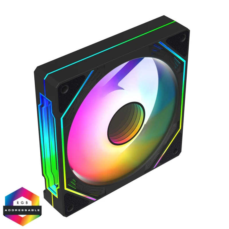 Image of CIT Pro Storm 120mm ARGB Black 3pin Fan