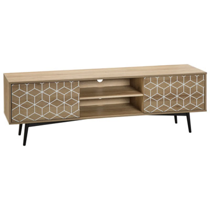 Image of Beliani TV Stand Torvi Light Brown
