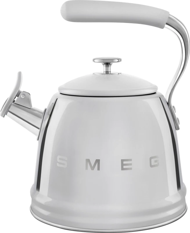 Image of Smeg 50's Style WKF01SS Whistling Hob Kettle - Stainless Steel