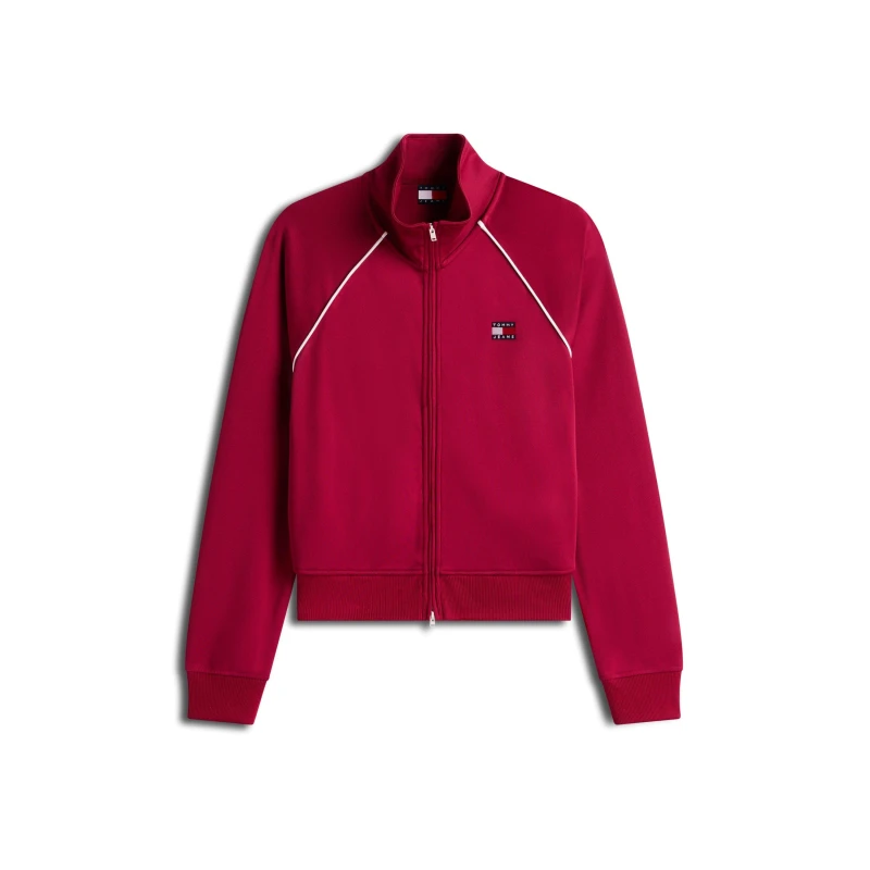 Image of Tommy Jeans Womens Badge Tracksuit Top Lavish Cerise female 12 (M)