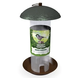 Image of Peckish Secret garden Steel Seed Bird feeder 0.7L