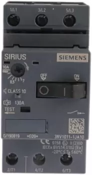 Image of Siemens 7 10 A Sirius Innovation Motor Protection Circuit Breaker
