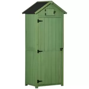 Image of Outsunny Wooden Tool Storage Shed - Green