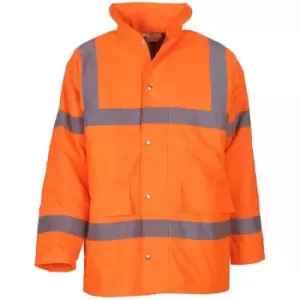 Image of Yoko Mens Hi-Vis Road Safety Jacket (Pack of 2) (6XL) (Hi Vis Orange) - Hi Vis Orange