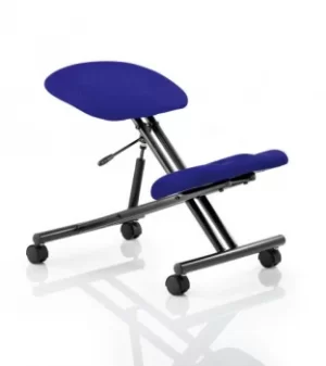 Image of Kneeling Stool Black Frame Bespoke Colour Stevia Blue