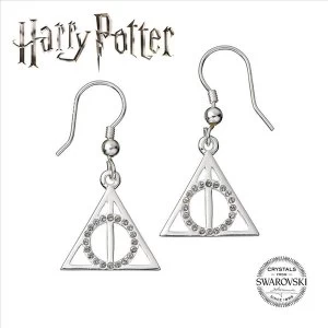 Image of Harry Potter Embellished with Swarovski Crystals Deathly Hallows Earrings