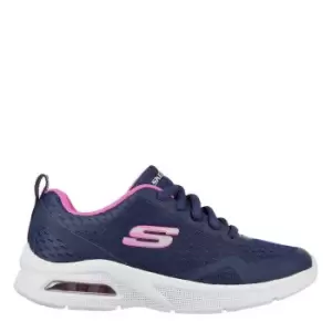 Image of Skechers Microspec Mid Junior Girls Trainers - Blue