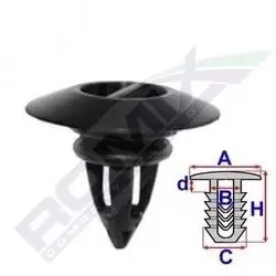 Image of ROMIX Clip C60757 BMW,MINI,X5 (E70),X5 (F15, F85),X6 (E71, E72),X6 (F16, F86),Countryman (R60),Paceman (R61)