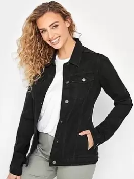 Image of Long Tall Sally Denim Jacket - Black, Size 12, Women