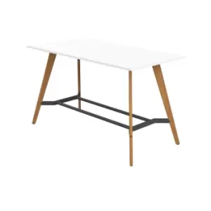 Image of Plateau Poseur High Rectangular Meeting Table - 2200mm x1000mm x830mm - White
