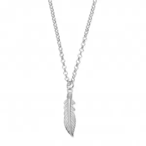 Image of Mens Belcher Chain Feather Necklace SCBEL3717M