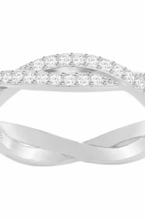 Image of Ladies Swarovski Jewellery Infinity Ring Size 52 5372930