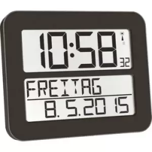 Image of TFA Dostmann 60.4512.01 Radio Wall clock 258mm x 212mm x 30 mm Black