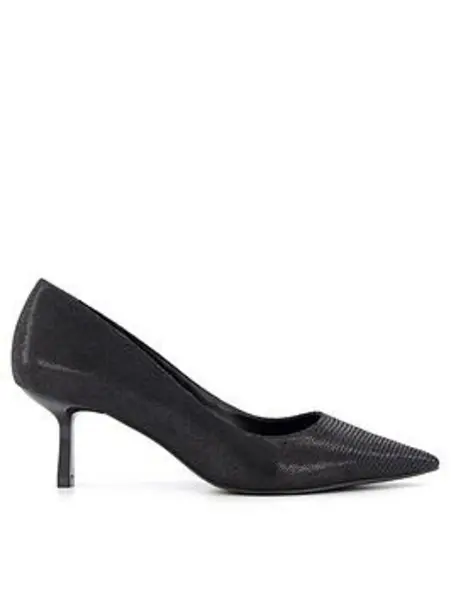 Image of Dune London Anastasia Mid Heel Court Shoes - Black VYQ0F Female 4,5,6,7,8