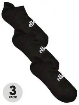 Image of Ellesse Tebi 3 Pack Trainer Liner (3 Pack) - Black