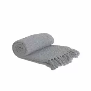 Image of Emma Barclay Honeycomb Throw 70 x 100" Silver