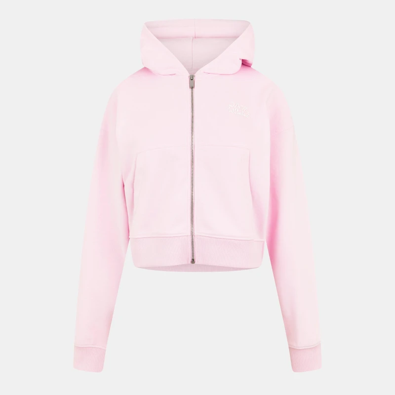 Image of Jack Wills Womens Zip-Through Hoodie Pink female 6 (2XS)