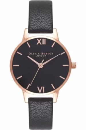 Image of Ladies Olivia Burton Black Dial Sunray Watch OB16MD83