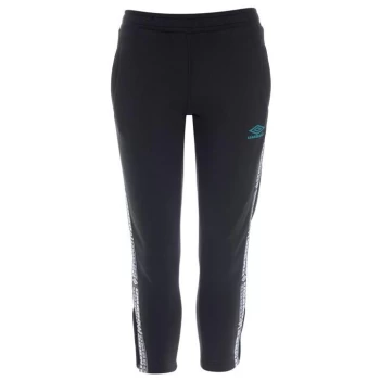 Image of Umbro Logo Leg Tape Track Pants Ladies - Black