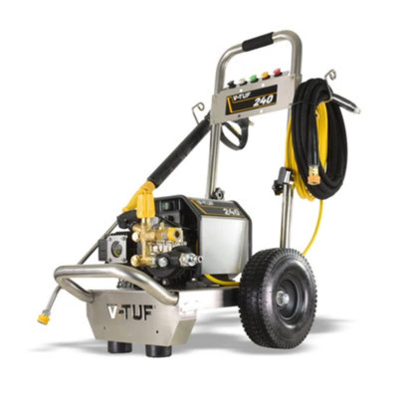 Image of V-Tuf 240V Compact, Industrial, Mobile Electric Pressure Washer - 1450Psi, 100Bar, 12L/min