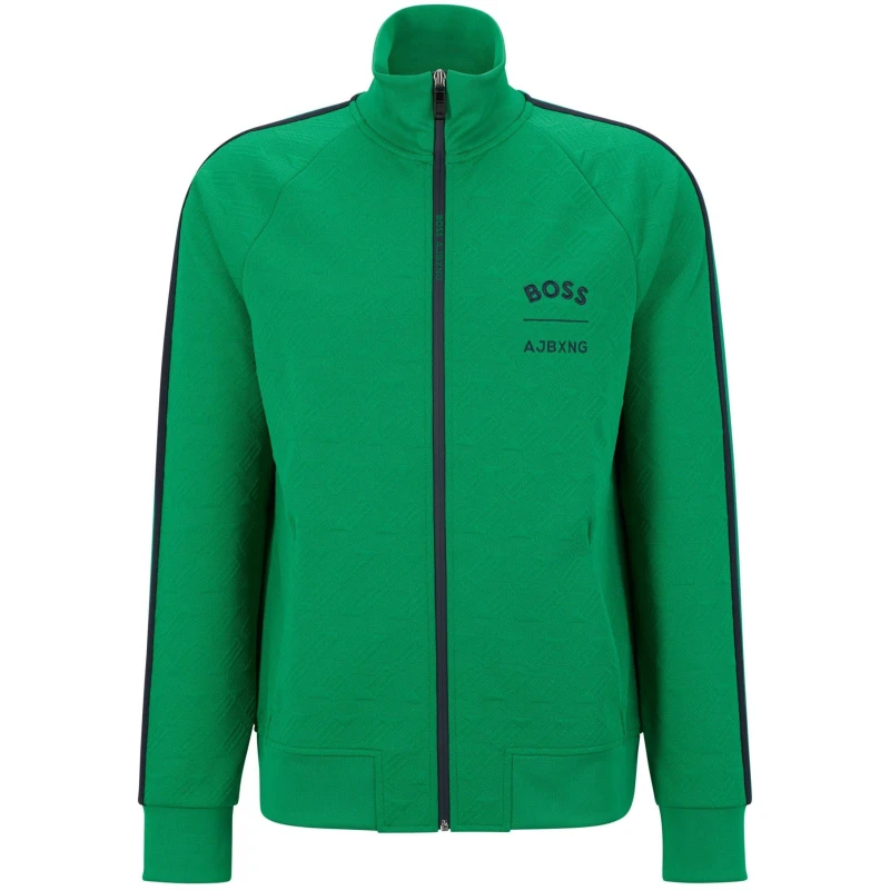 Image of Boss Mens Skarley Aj Zip Hoodie Open Green male S