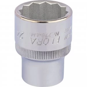 Image of Elora 1/2" Drive Bi Hexagon Socket Metric 1/2" 24mm