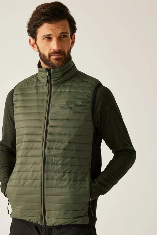 Image of Regatta Regatta Men Andreson Hybrid Bodywarmer in Green Size: Small Green S Male 5063516154945