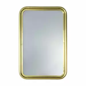 Image of Crossland Grove Amsterdam Brass Wall Mirror - 610 X 40 X 920Mm