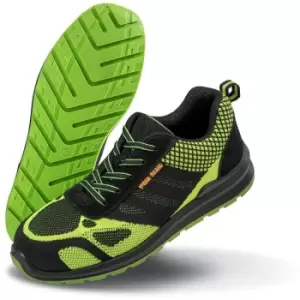 Image of Result Work-Guard Mens Hicks Safety Trainers (10 UK) (Neon Green/Black) - Neon Green/Black