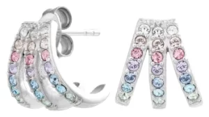 Image of Olivia Burton OBJRBE13 Rainbow CZ set Huggie Stud Earrings Jewellery
