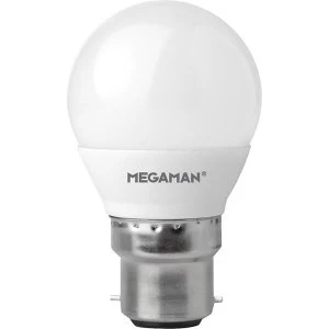 Image of Megaman 3.5W LED BC B22 Golf Ball Warm White - 143394