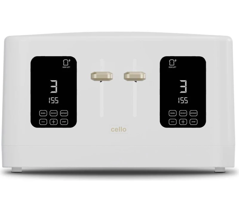 Image of CELLO TR186-WH 4-Slice Toaster - White 5060750403600