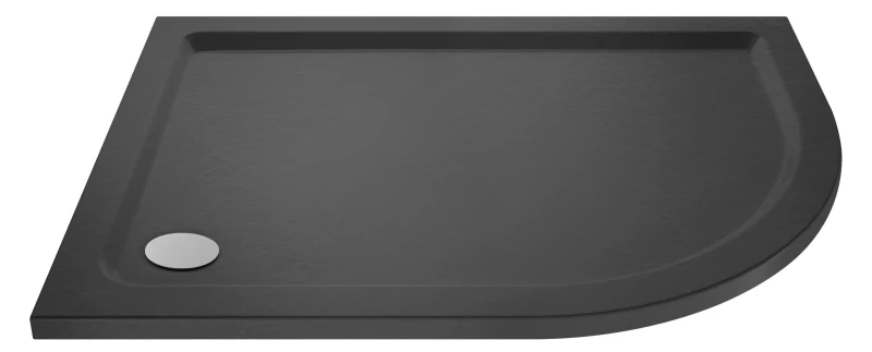Image of Balterley Premium Shower Tray - Right Hand Offset Quadrant - 1000mm x 800mm - Slate Grey Grey