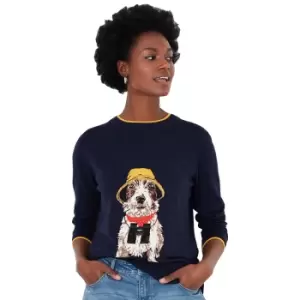 Image of Joules Womens Mariella Intarsia Crew Neck Knitted Jumper UK 10- Chest 35', (89cm)
