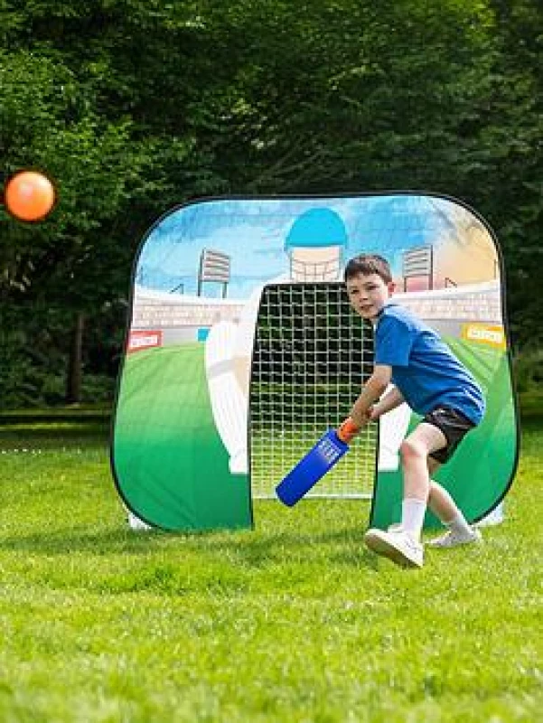Image of Toyrific 2 in 1 Pop Up Goal & Wicket Keeper, Multi TY6573