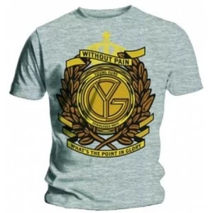 Image of Young Guns Without Pain Mens Grey T Shirt: Small