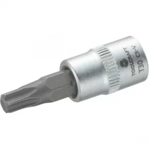 Image of Toolcraft 1/4" Drive Socket With T-Profile Bit T30