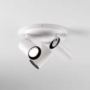 Image of Aqua 3 Light Triple Round Spotlight Matt White IP44, GU10