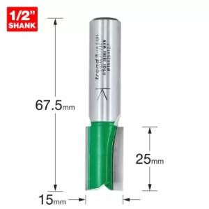 Image of Trend CRAFTPRO Two Flute Straight Router Cutter 15mm 25mm 1/2"