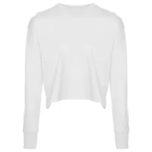 Image of Next Level Womens/Ladies Long-Sleeved T-Shirt (M) (White)