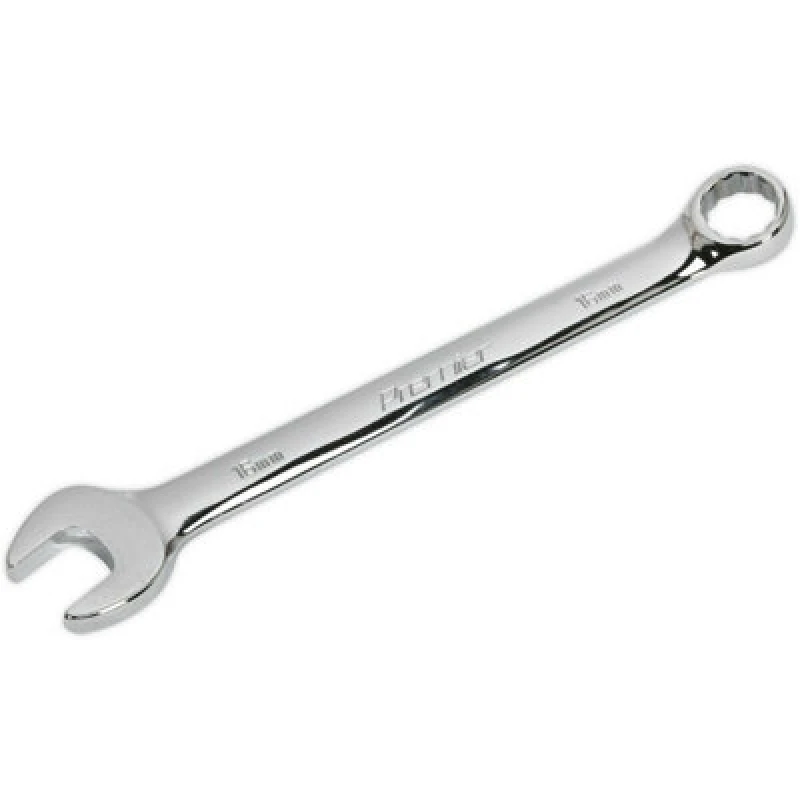 Image of Loops 16mm Steel Combination Spanner - Long Slim Design Combo Wrench - Chrome Vanadium Metallics