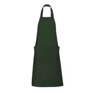 Image of SOLS Unisex Gala Long Bib Apron / Barwear (ONE) (Bottle Green)