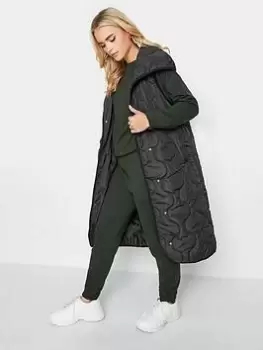 Image of PixieGirl Petite Funnel Neck Onion Quilt Gilet, Black, Size 10, Women