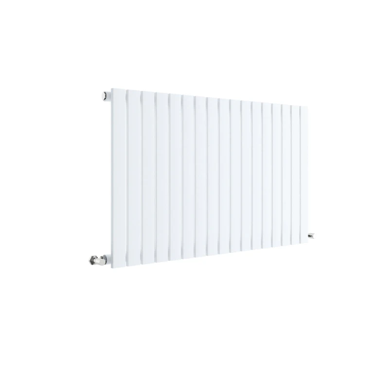 Image of Balterley Lucia Square Horizontal Single Panel Radiator, 600 x 992mm Satin White White Unisex