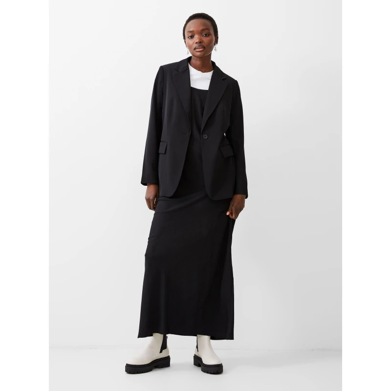 Image of French Connection Womens Harrie Structured Tailored Blazer Blackout female 8 (XS)